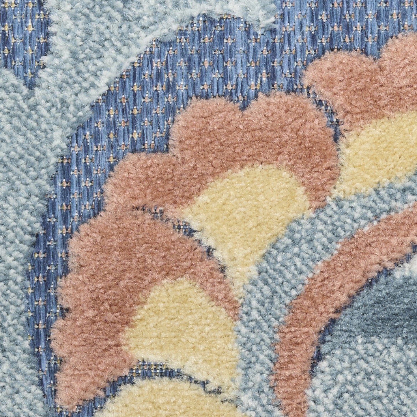 Nourison Home Aloha  Blue Rose  Contemporary
