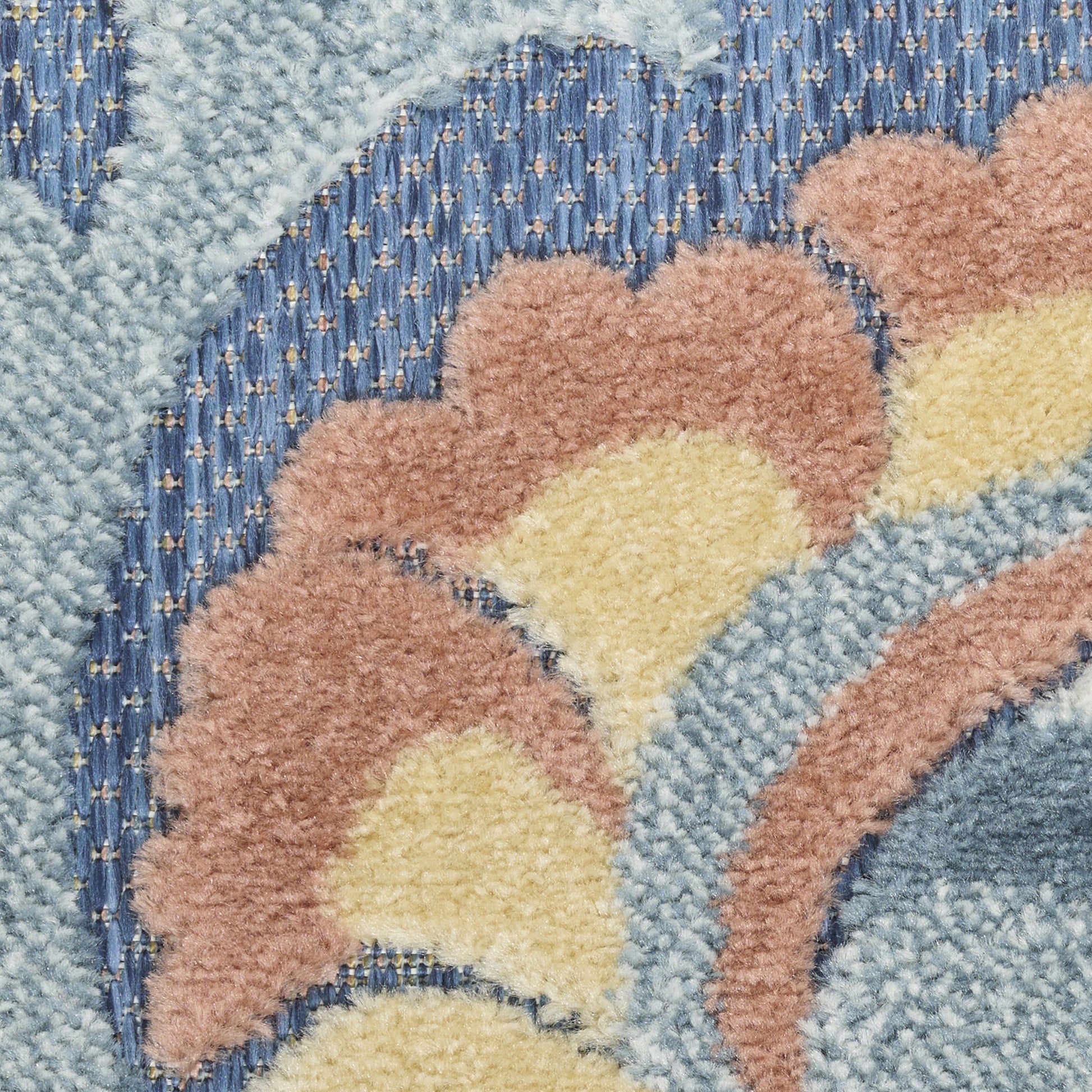 Nourison Home Aloha  Blue Rose  Contemporary