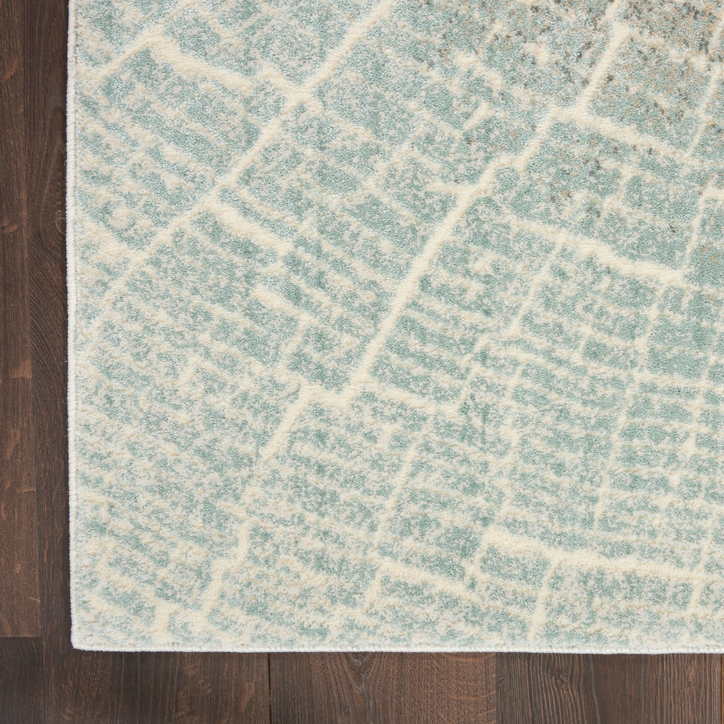 Nourison Home Marmara  Teal Grey Ivory  Contemporary