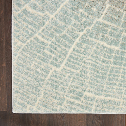 Nourison Home Marmara  Teal Grey Ivory  Contemporary