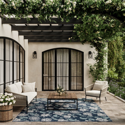 Nourison Home Garden Oasis  Navy  Contemporary