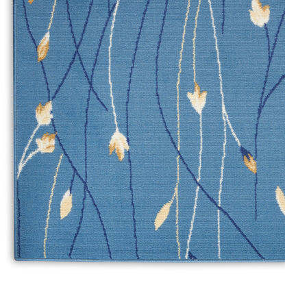 Nourison Home Grafix  Light Blue  Contemporary