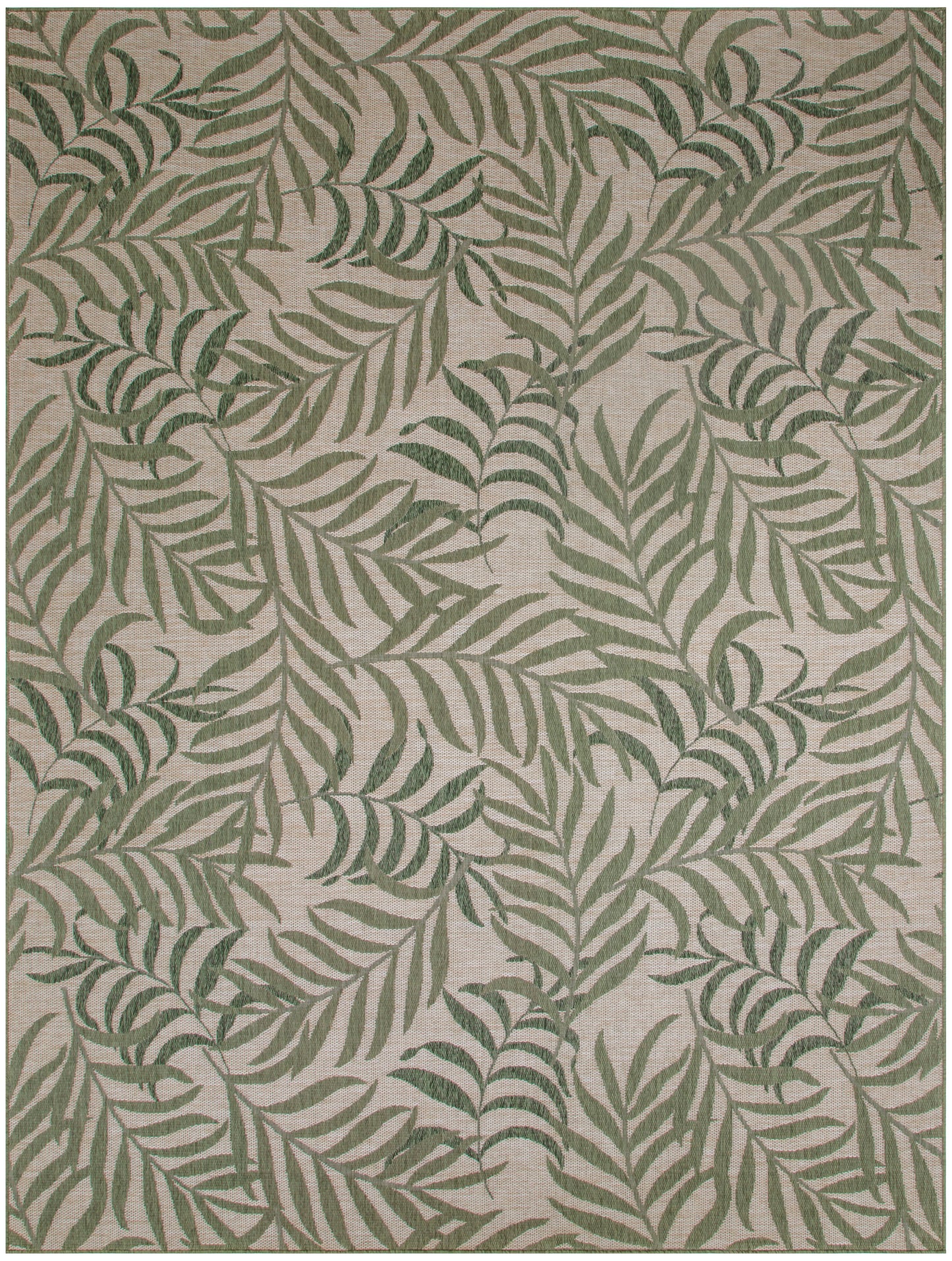 Nourison Home Garden Oasis GOA01 Ivory Green Contemporary Power-loomed Rug