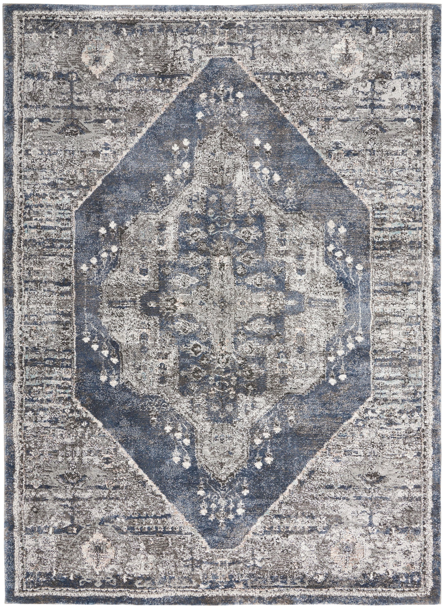 Nourison Home American Manor AMR02 Blue Traditional Power-loomed Rug