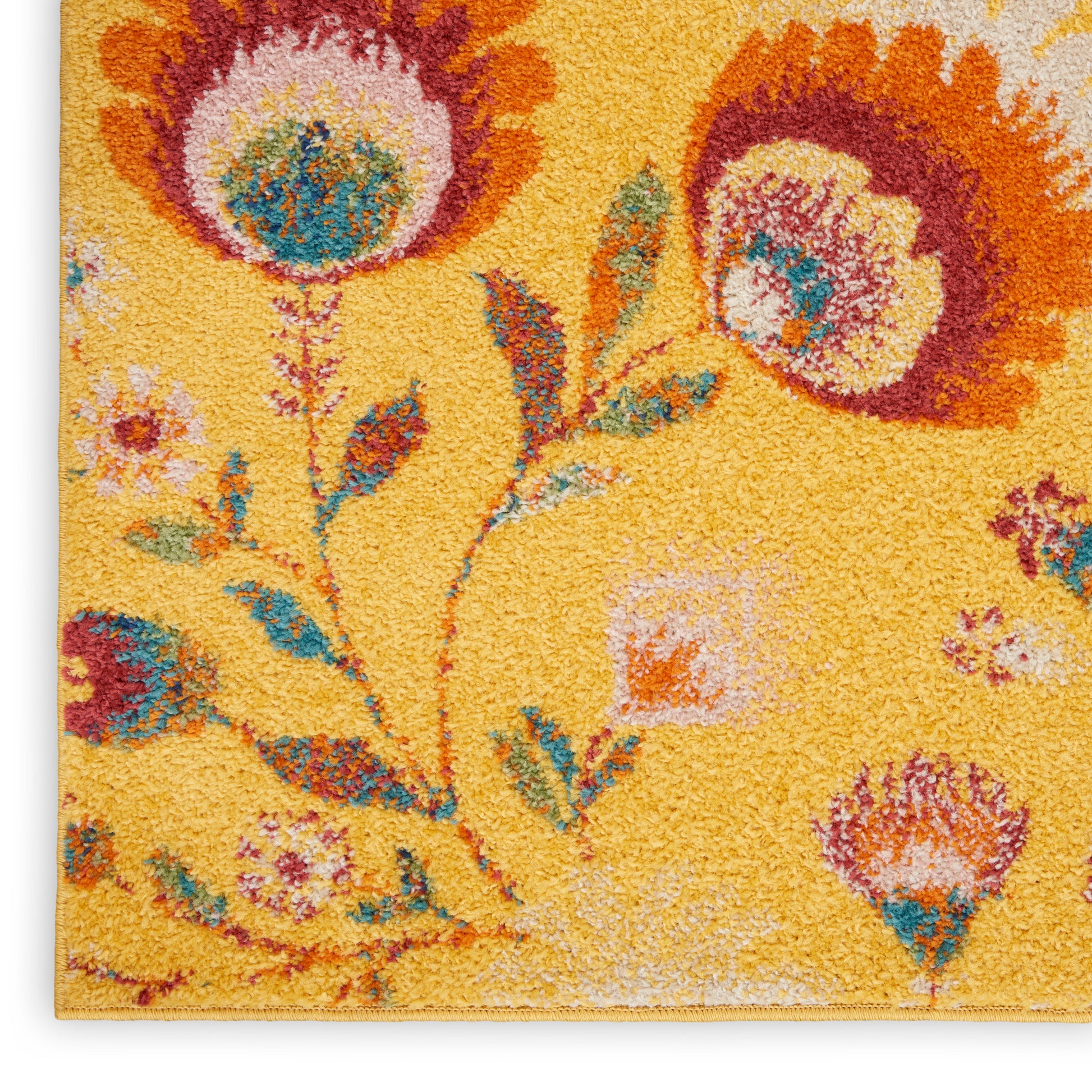 Nourison Home Allur  Yellow Multicolor  Contemporary