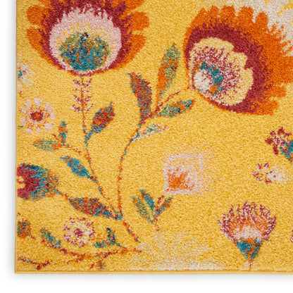 Nourison Home Allur  Yellow Multicolor  Contemporary