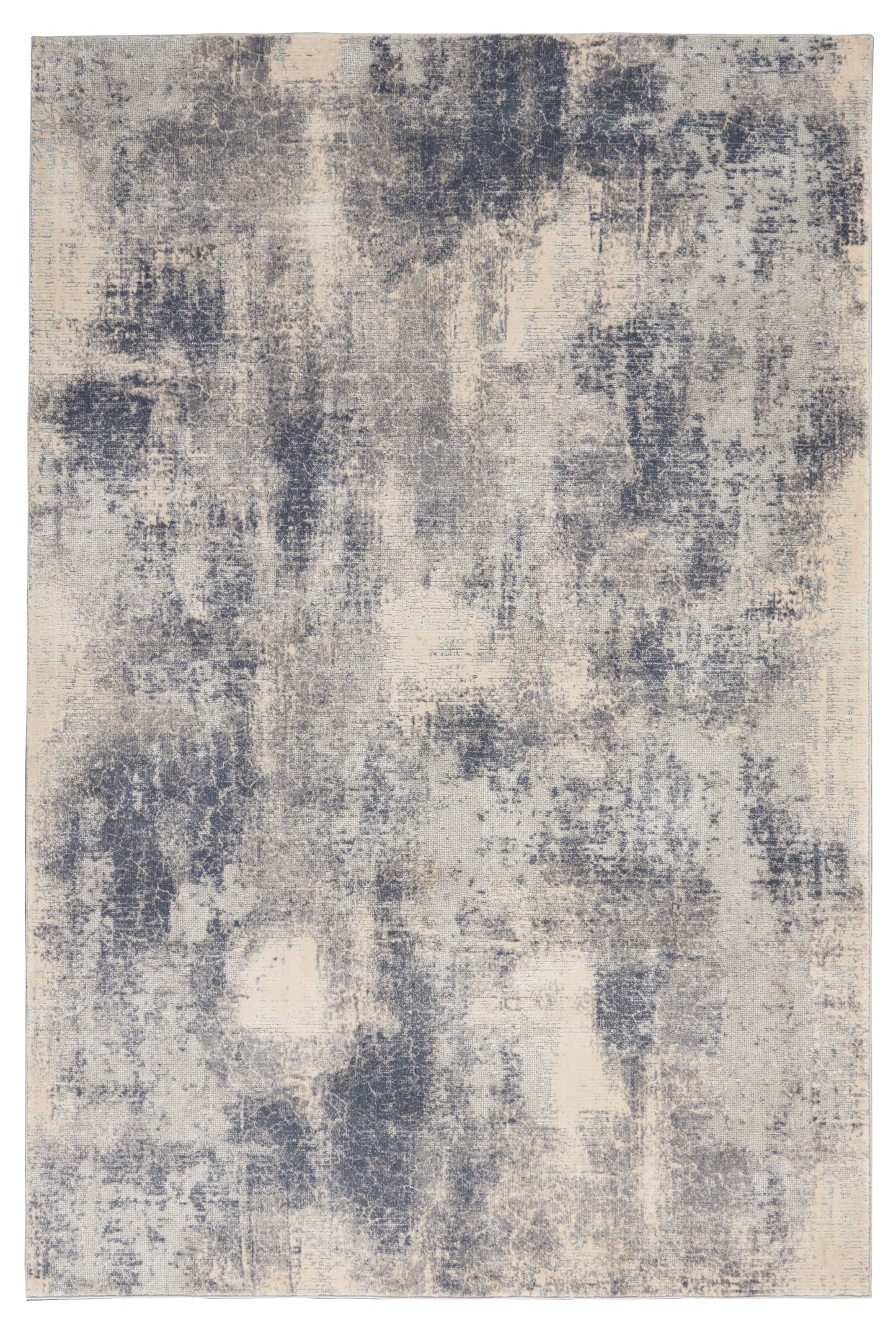 Nourison Home Rustic Textures RUS02 Blue Ivory Contemporary Power-loomed Rugs