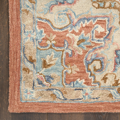 Nourison Home Maison  Rust Ivory  Traditional