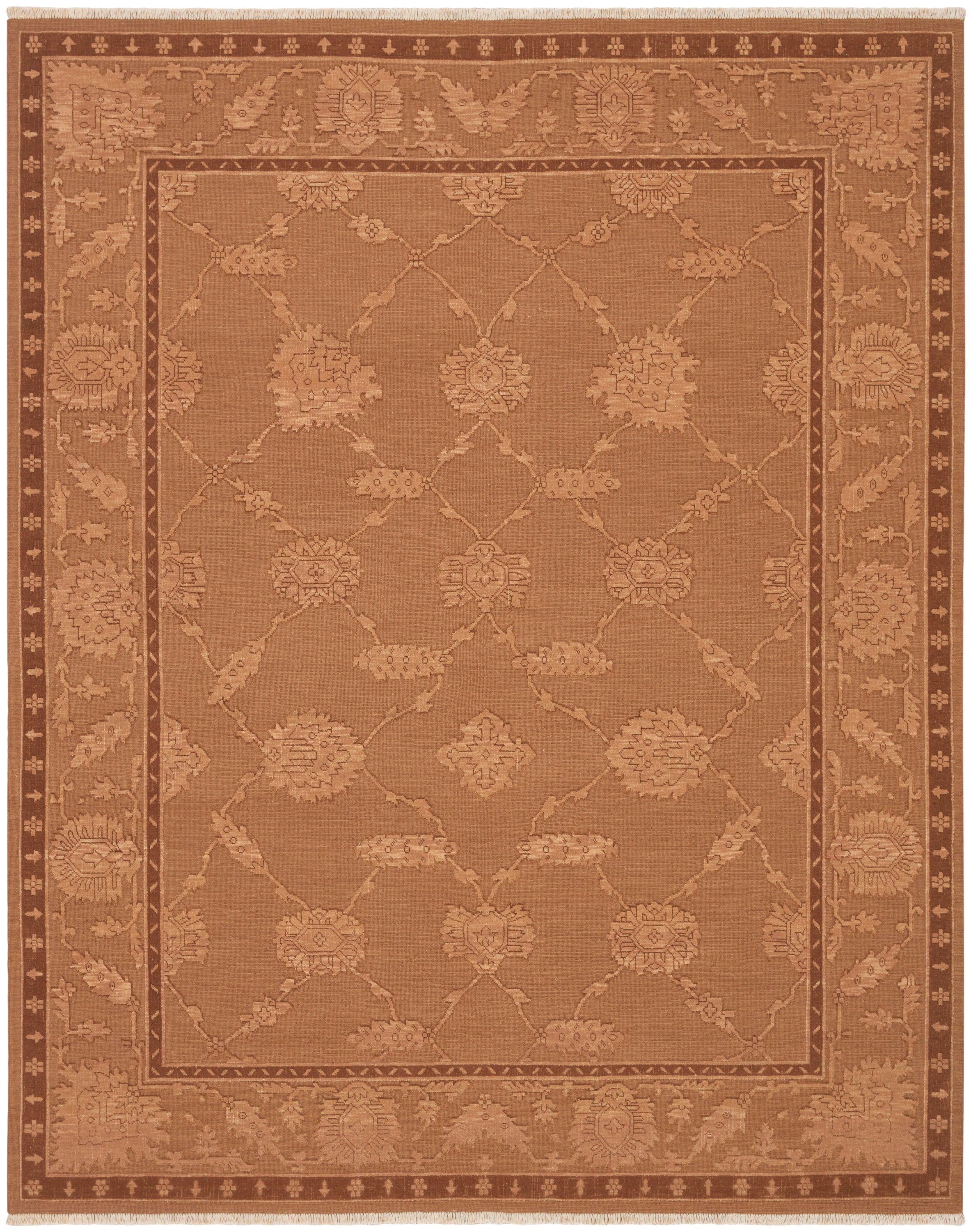 Nourison Home Silk Pointe SKP1 Brown Traditional Hand Knotted Rug ...