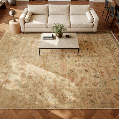 Nourison Home Heritage Vine  Beige  Traditional