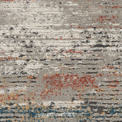 Nourison Home Rustic Textures  Grey Multicolor  Contemporary