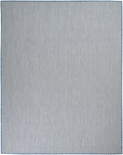 Nourison Home Courtyard COU01 Ivory Blue Contemporary Power-loomed Rug