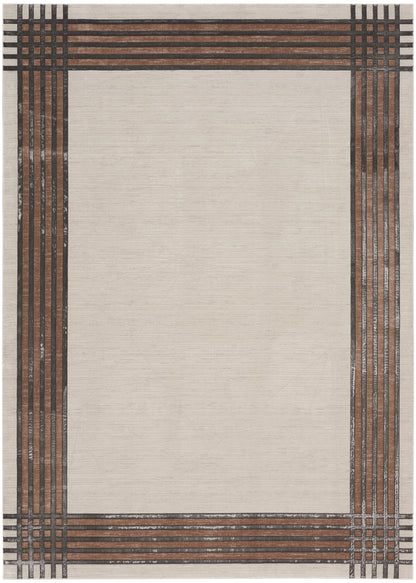Nourison Home Desire DSR01 Ivory Silver Contemporary Power-loomed Rug