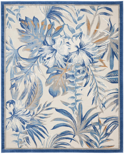 Nourison Home Seaside  Ivory Blue  Contemporary