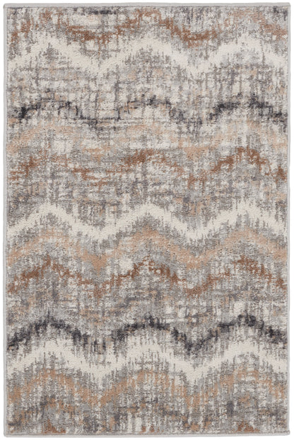 Nourison Home Elation ETN04 Grey Ivory Contemporary Power-loomed Rug