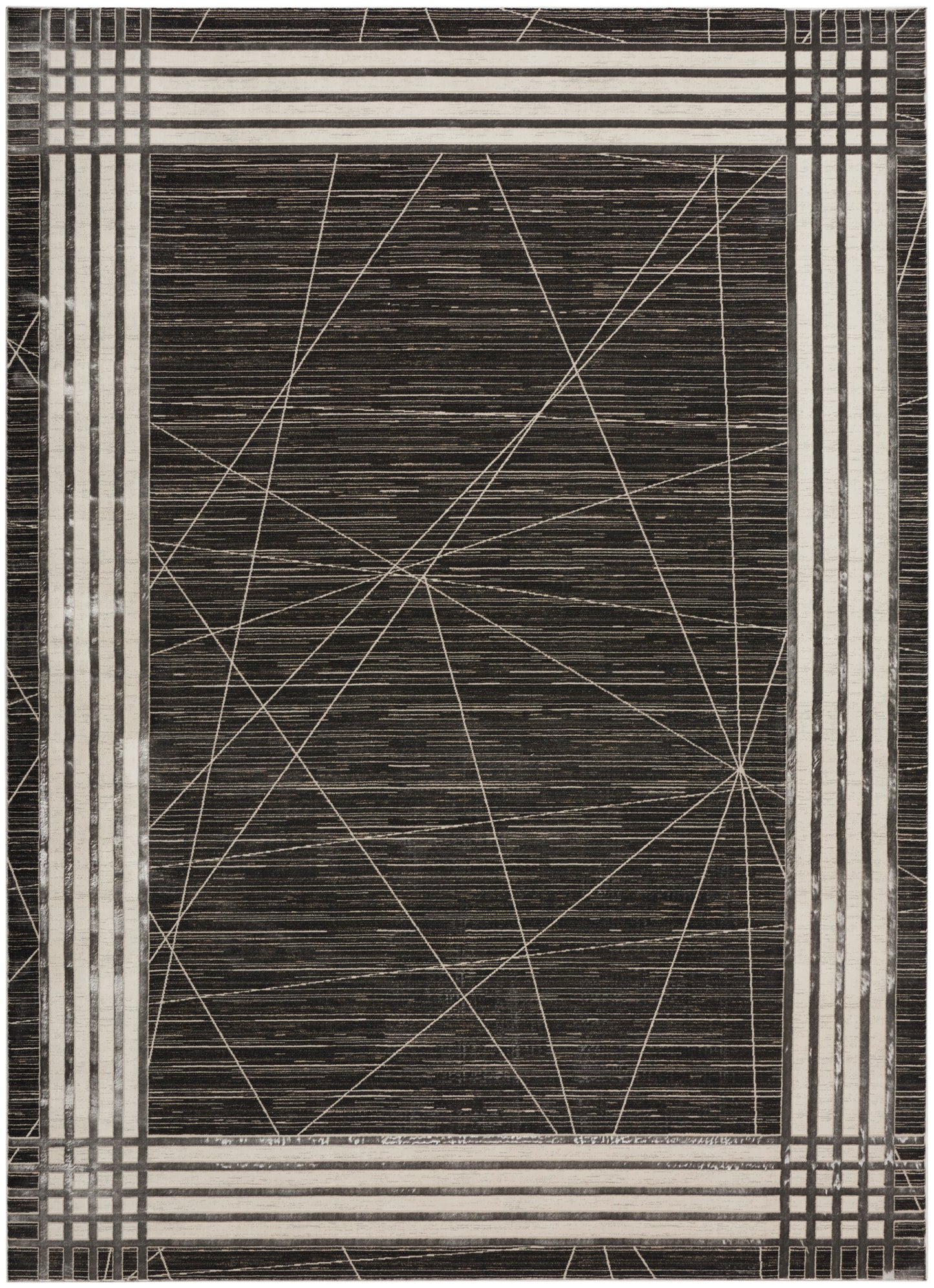 Nourison Home Desire DSR01 Charcoal Silver Contemporary Power-loomed Rug