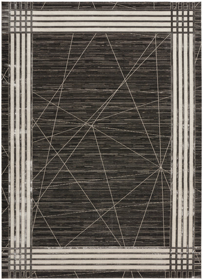 Nourison Home Desire DSR01 Charcoal Silver Contemporary Power-loomed Rug