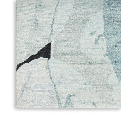 Nourison Home Silk Shadows  Blue Pink  Contemporary