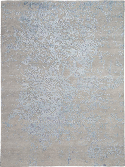 Nourison Home Silk Shadows SHA18 Grey Blue Contemporary Knotted Rug
