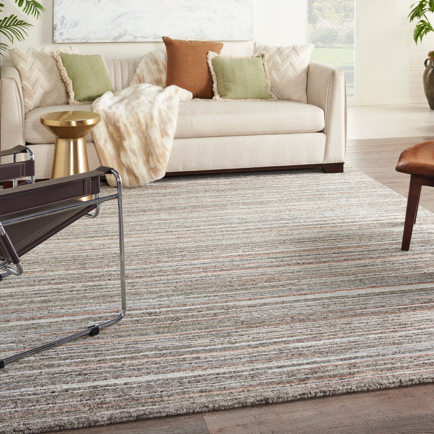 Nourison Home Plateau  Grey Green  Contemporary