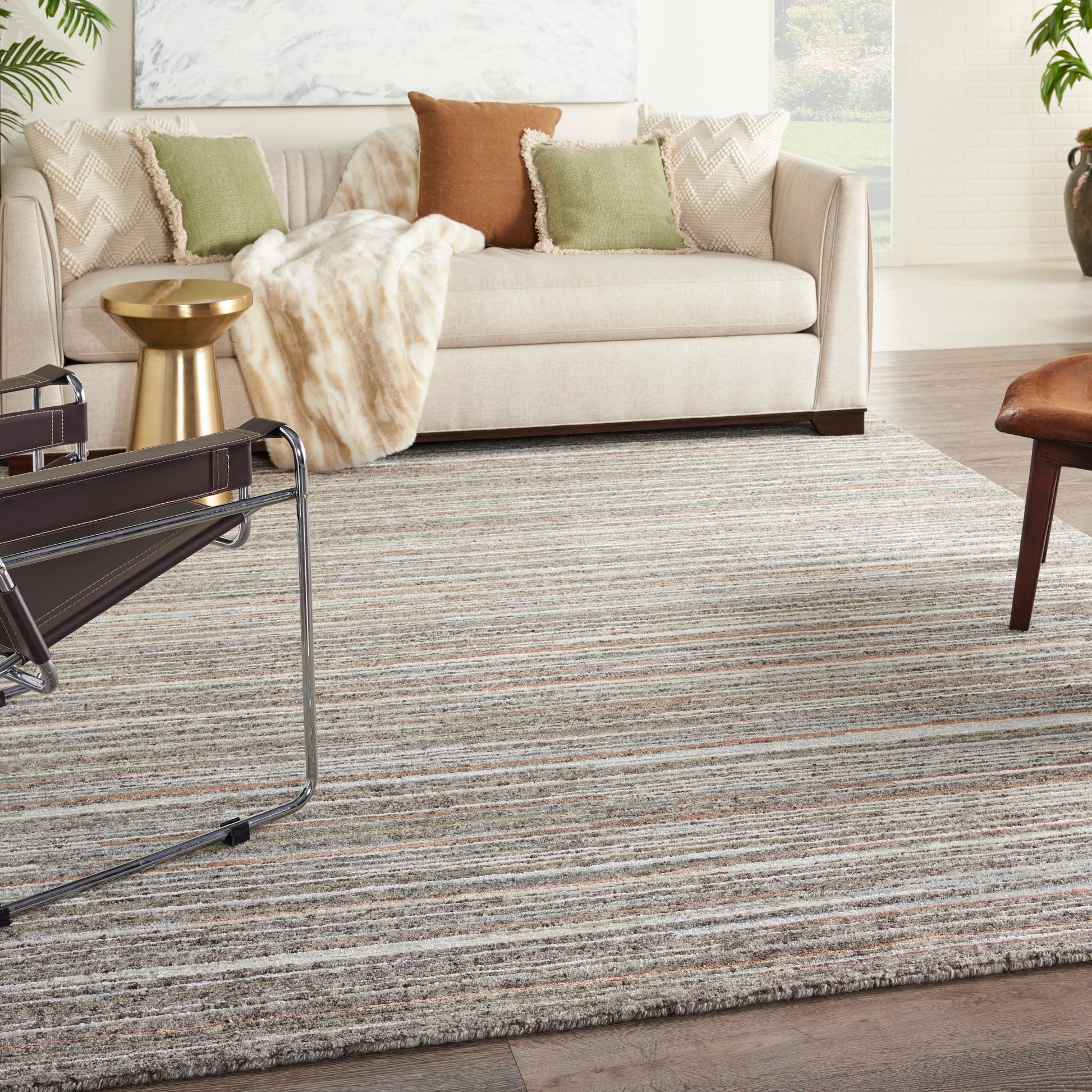 Nourison Home Plateau  Grey Green  Contemporary