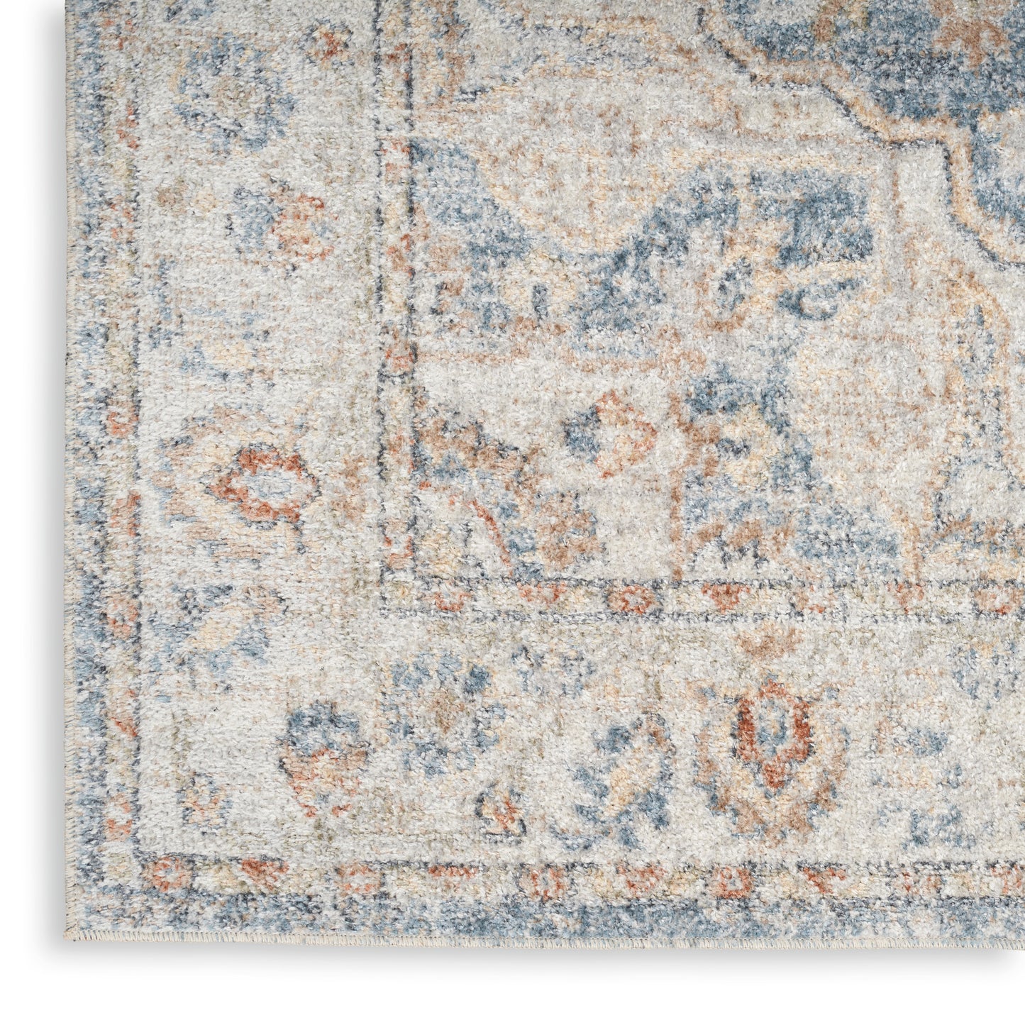 Nourison Home Astra Machine Washable  Denim Multicolor  Traditional