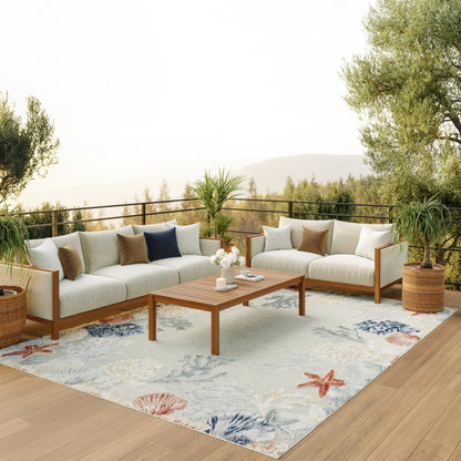 Nourison Home Suncoast  Grey Multicolor  Contemporary