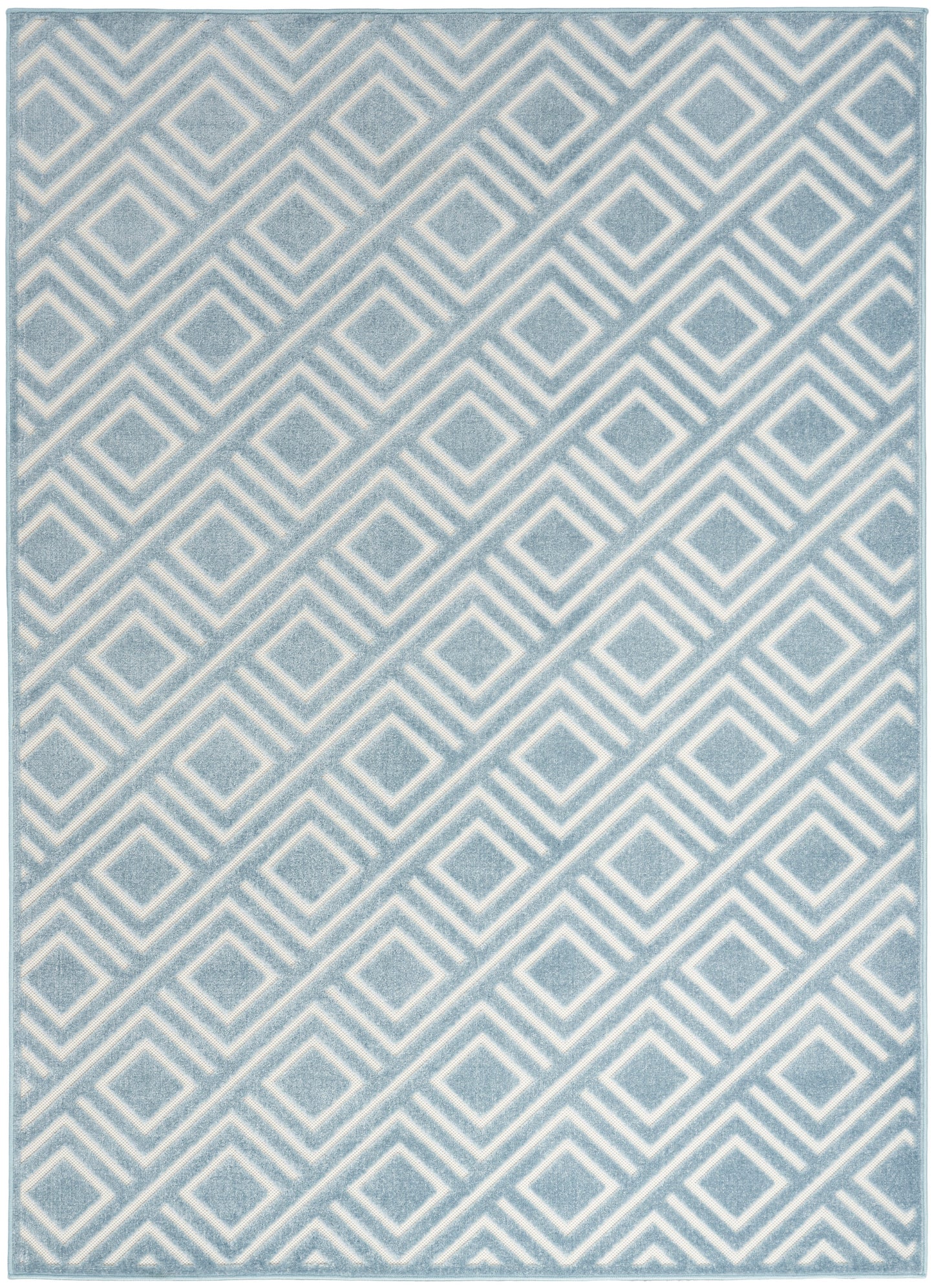 Nourison Home Care Free CAF03 Blue Contemporary Loom-woven Rug