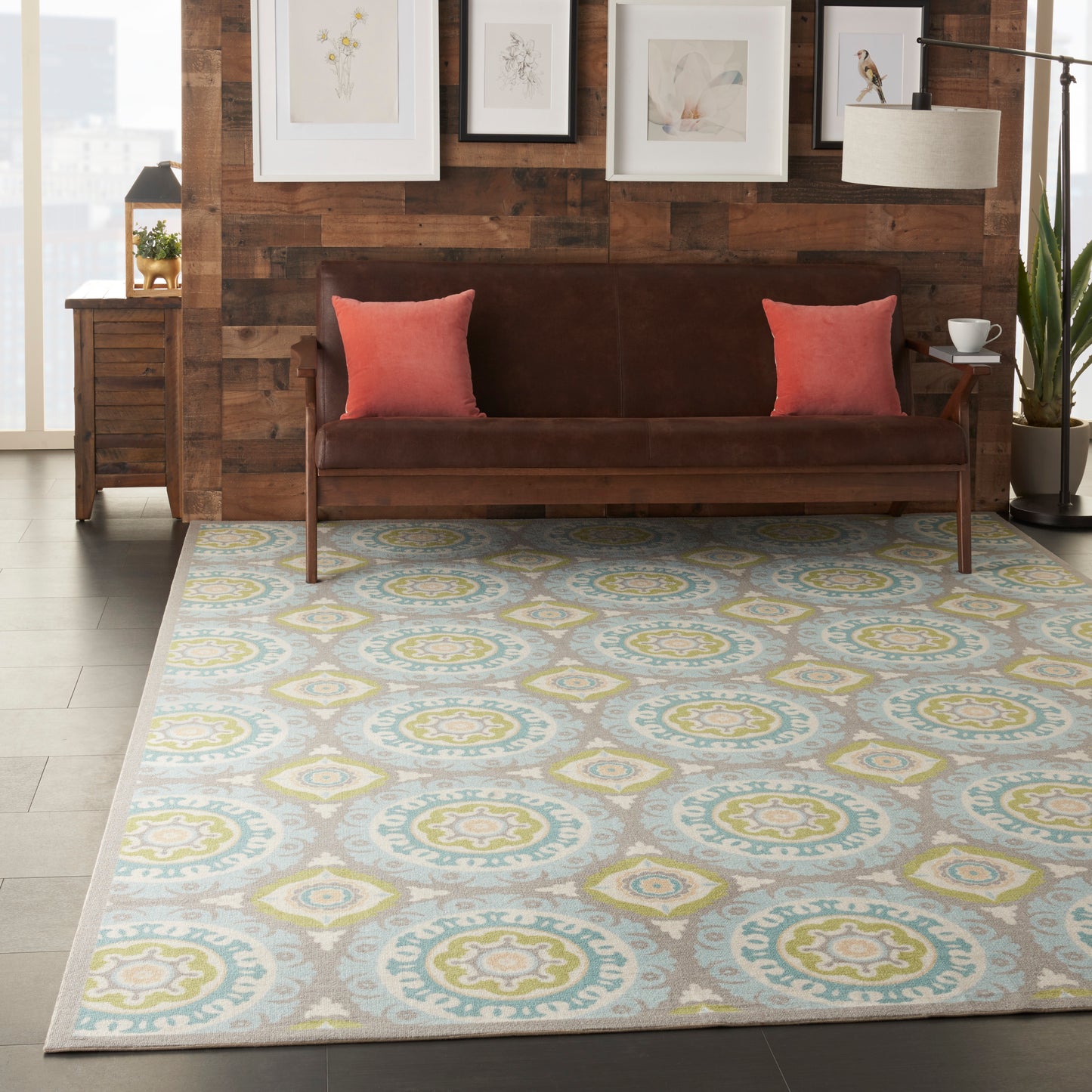 Waverly Sun N Shade  Jade  Contemporary