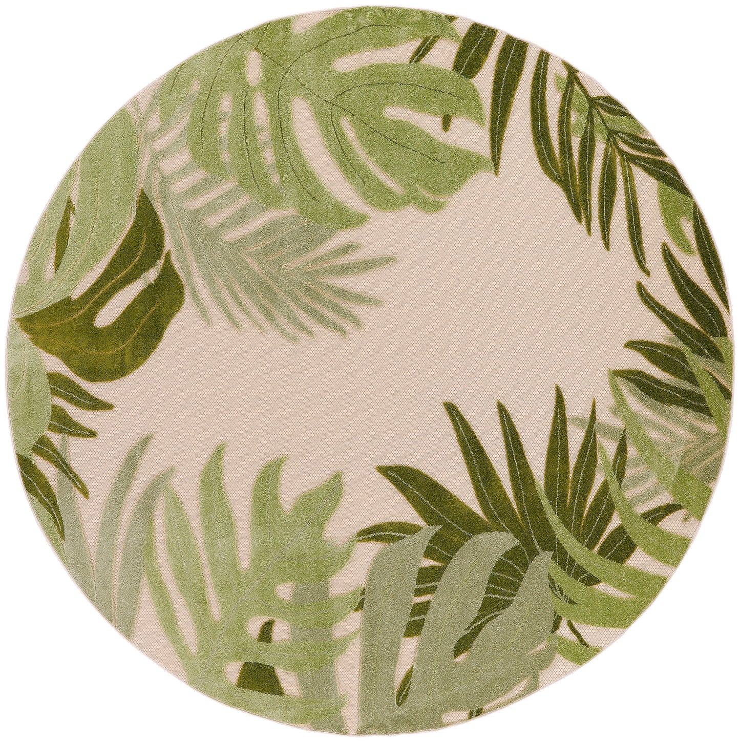 Nourison Home Aloha ALH40 Ivory Green Contemporary Power-loomed Rugs