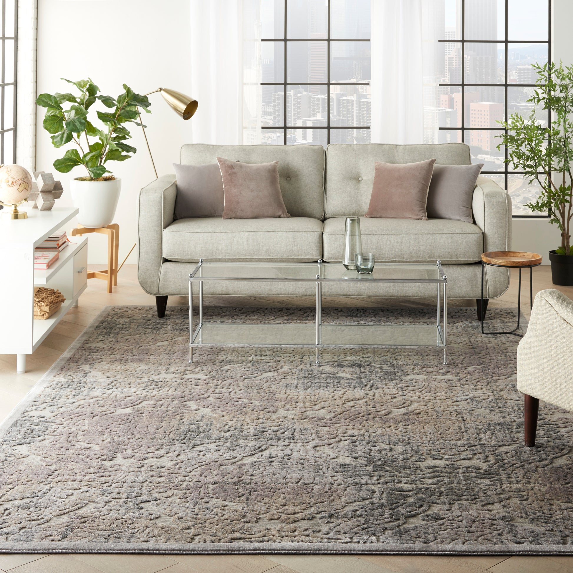Nourison Home Graphic Illusions  Grey  Transitional