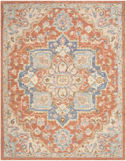 Nourison Home Maison MSO06 Rust Ivory Traditional Hand Tufted Rug