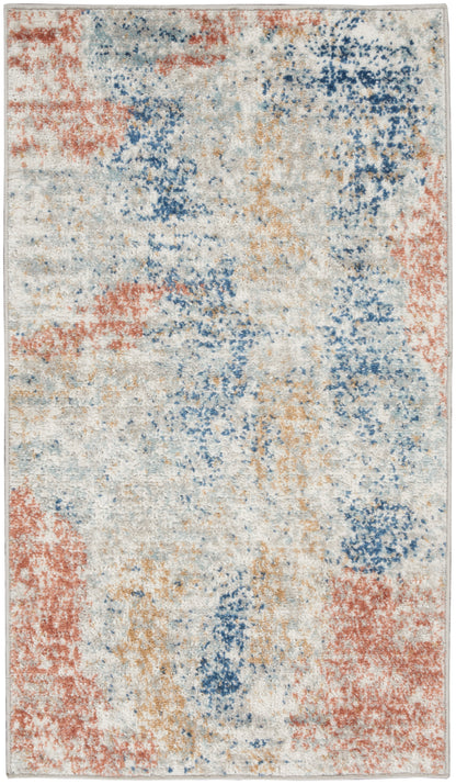 Nourison Home Quarry QUA10 Ivory Multicolor Contemporary Power-loomed Rugs