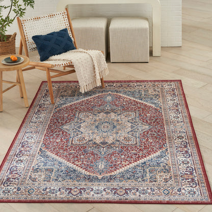 Nourison Home Vintage Home  Red Blue  Traditional