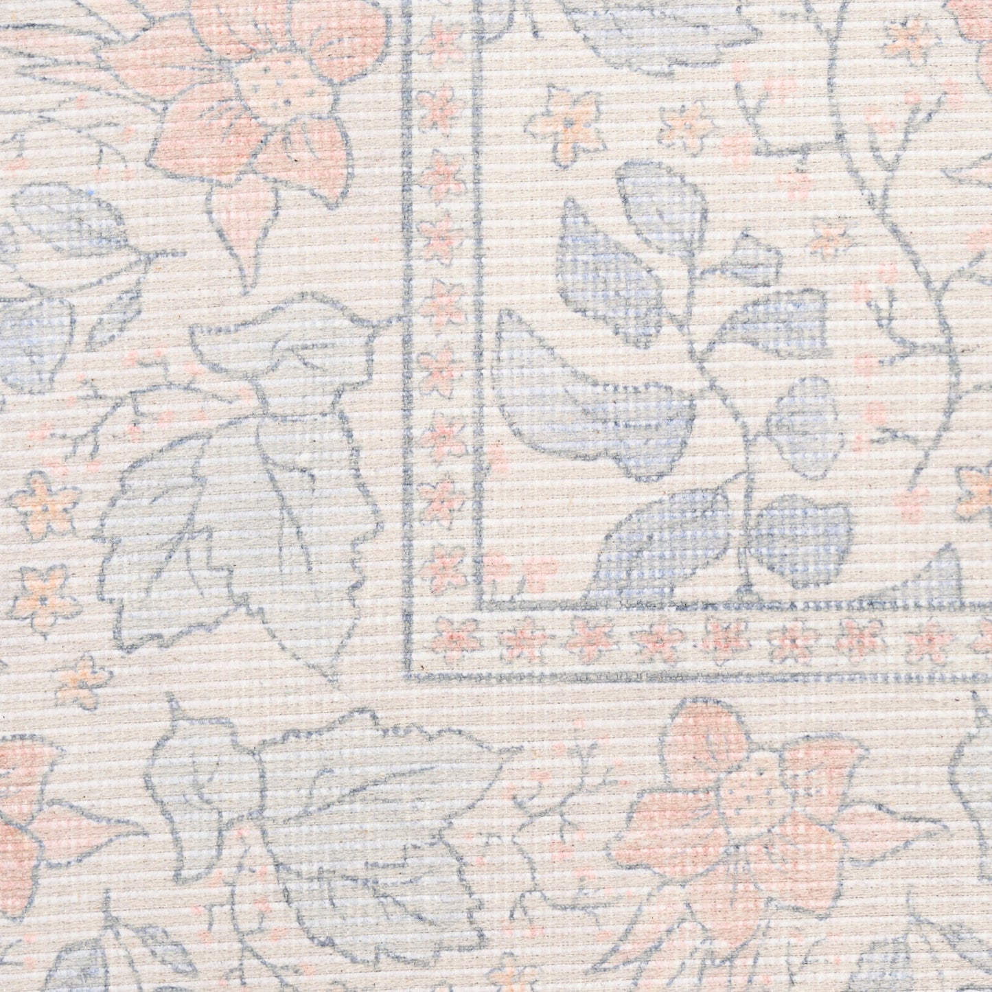 Nourison Home Botanical Washables  Ivory Multicolor  Contemporary