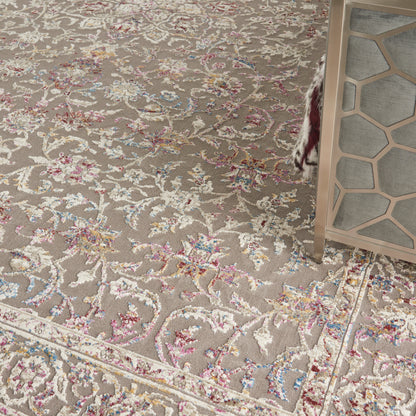 Nourison Home Melody  Grey Multicolor  Traditional