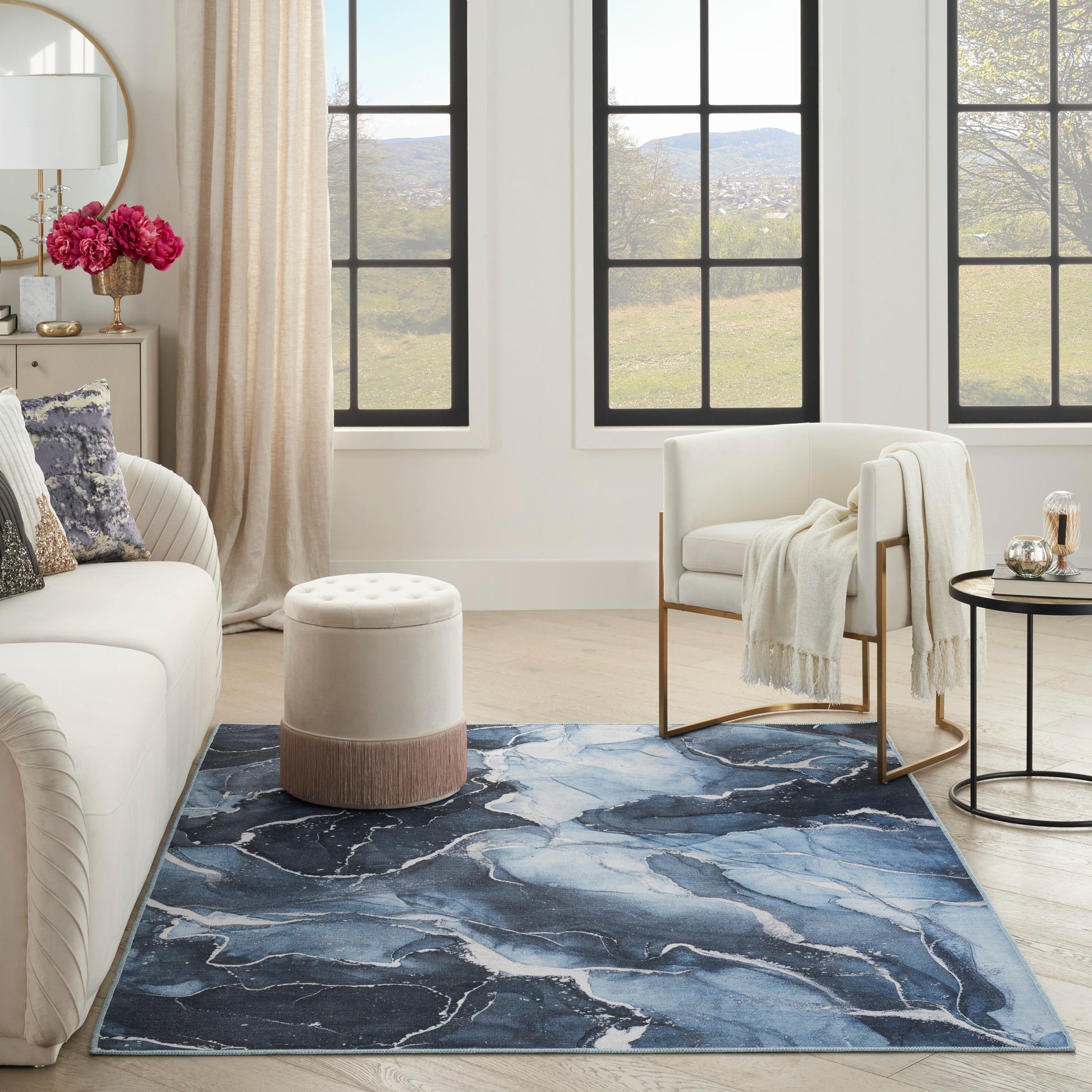 Inspire Me! Home Décor Daydream  Navy Blue  Contemporary