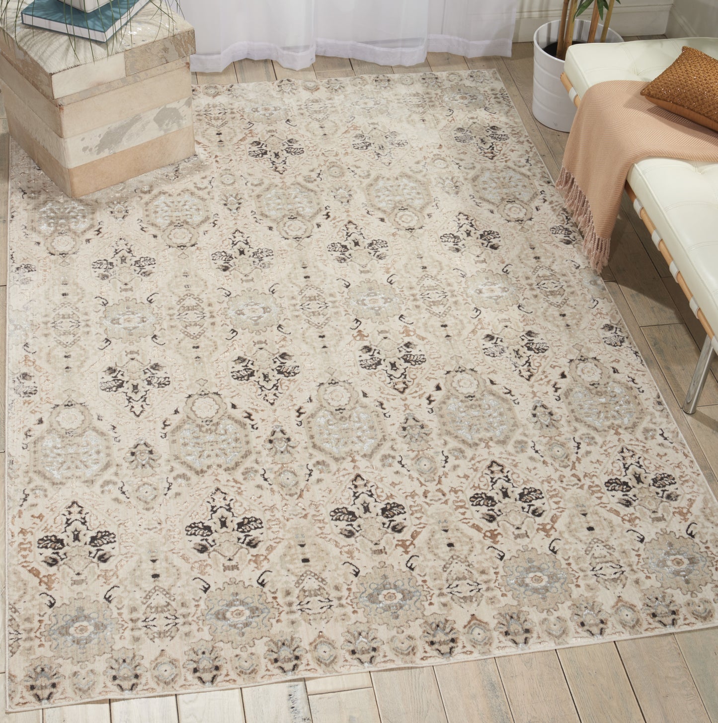 Nourison Home Silver Screen  Grey Slate  Transitional