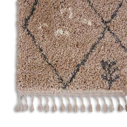 Nourison Home Denmark Shag  Tan  Contemporary