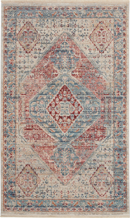 Nourison Home Homestead HMS03 Blue Grey Traditional Power-loomed Rug