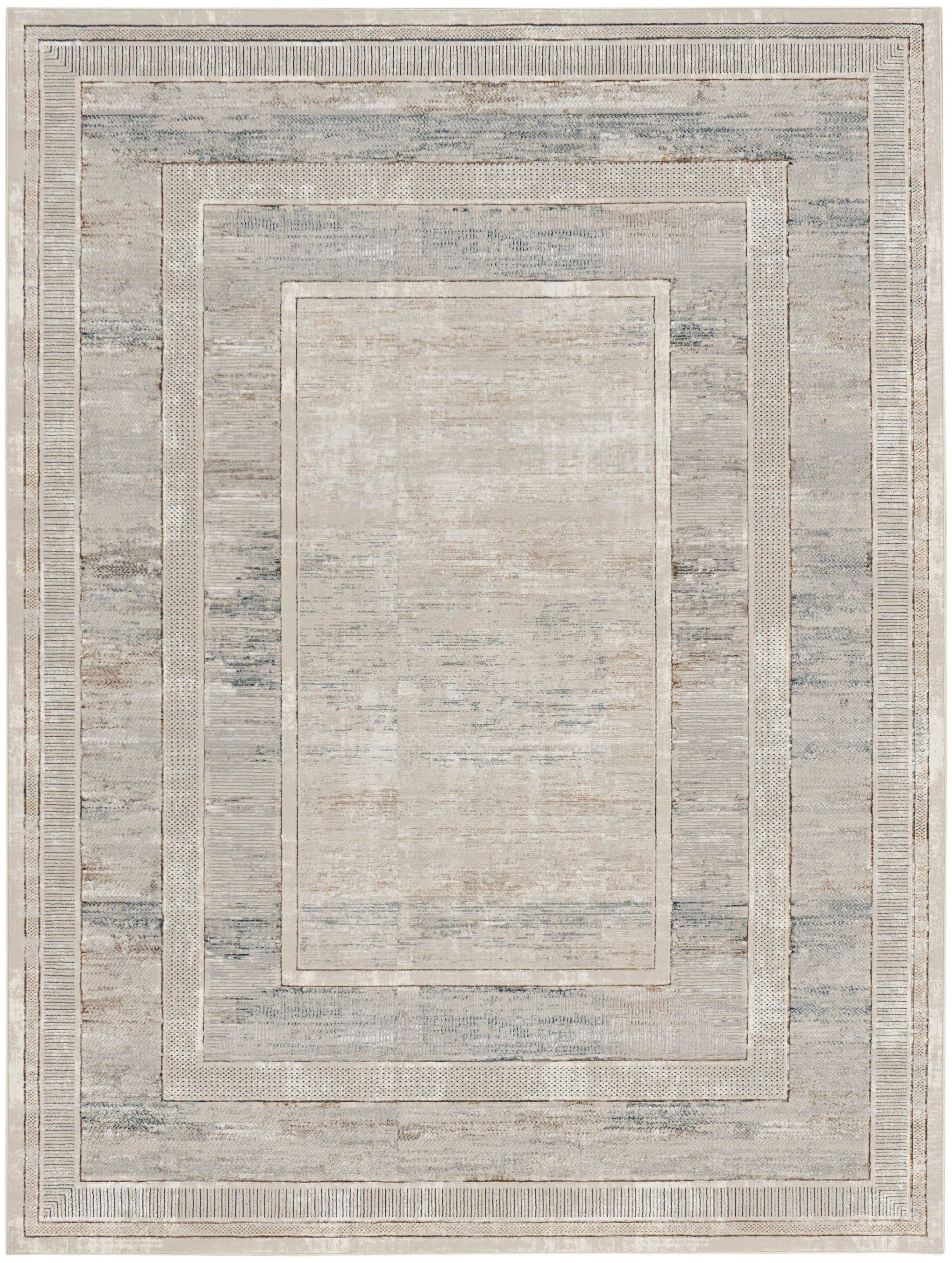 Nourison Home Glitz  Ivory Multicolor  Contemporary