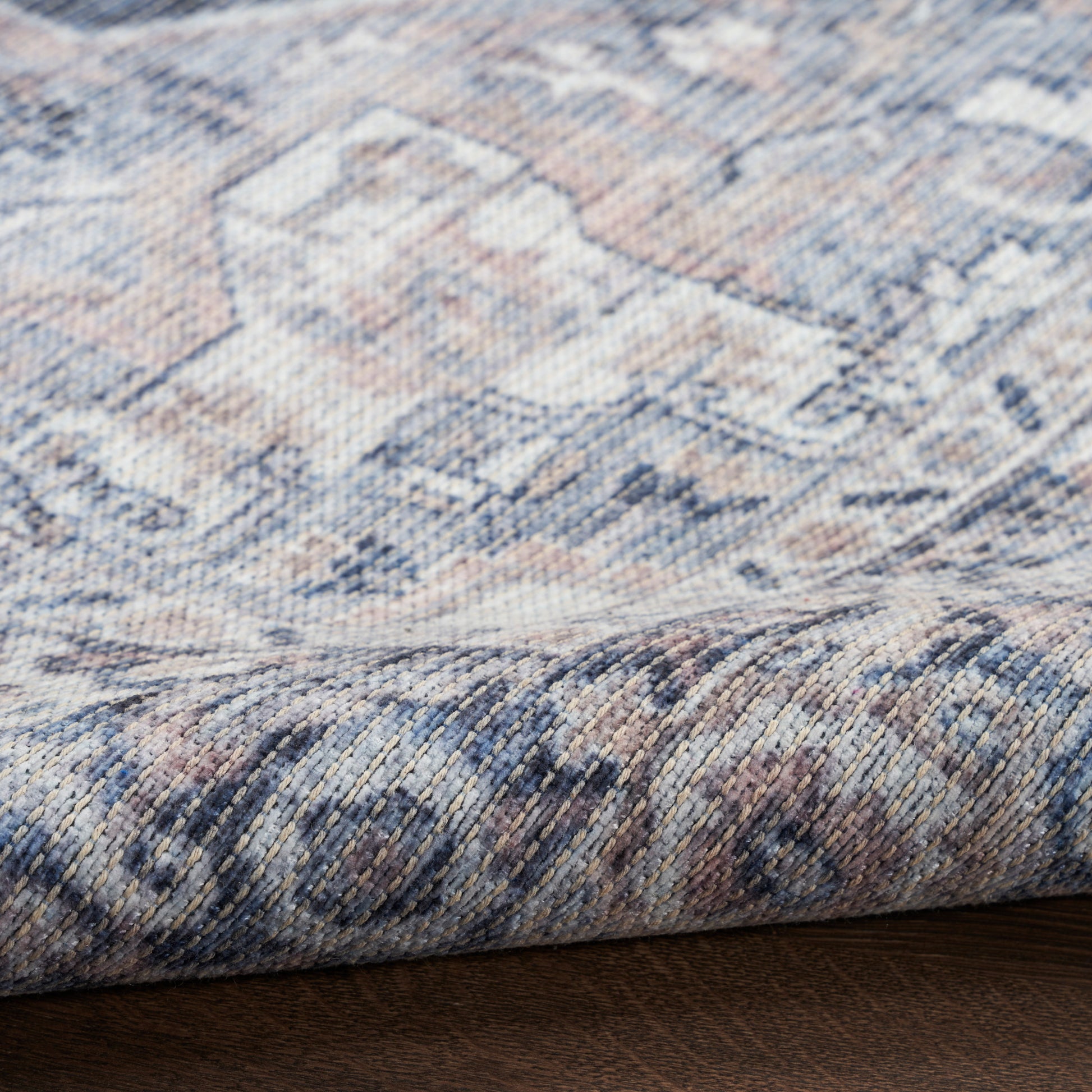 Nourison Home New Concept Washables  Ivory Navy  Traditional