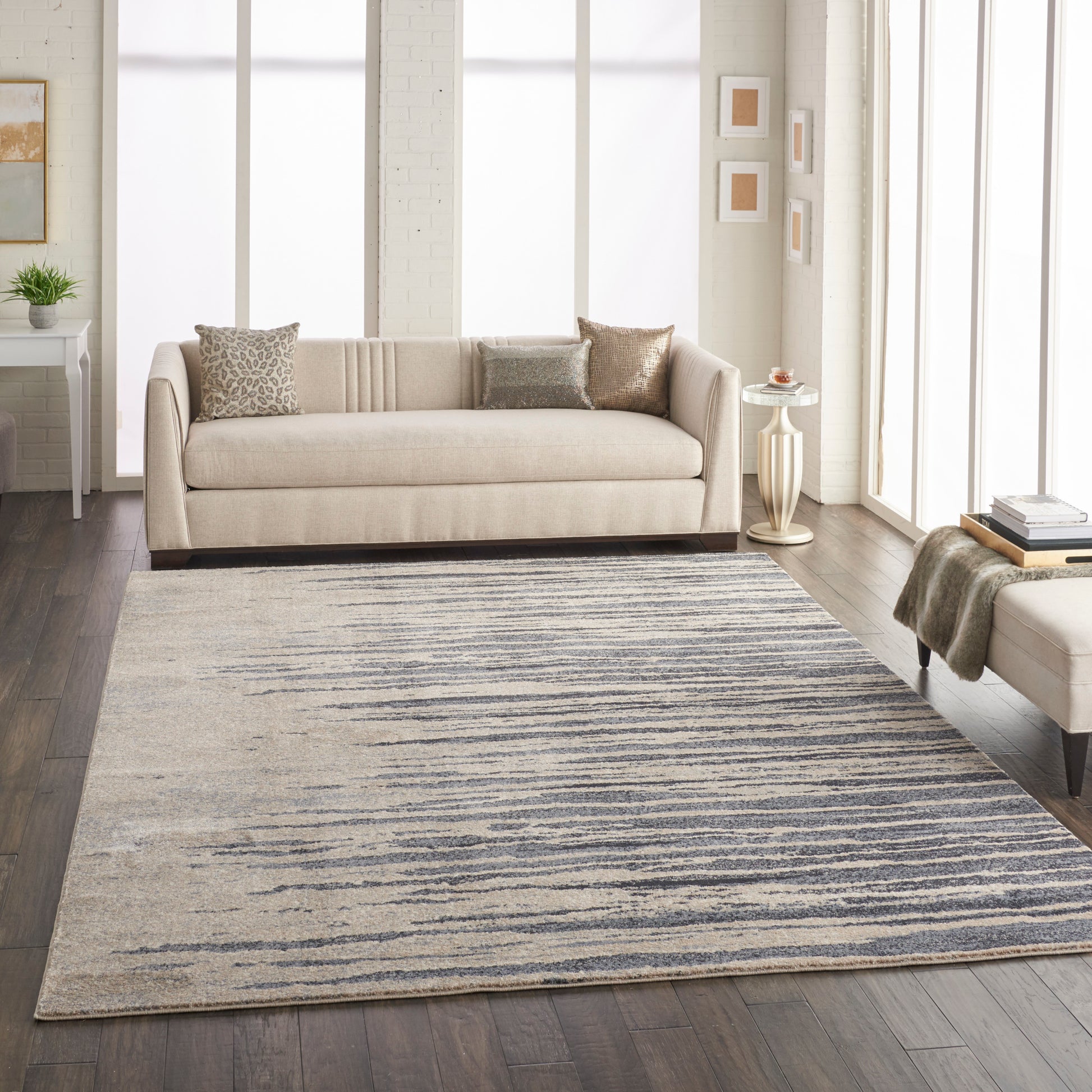 Nourison Home Moroccan Celebration  Blue Beige  Contemporary