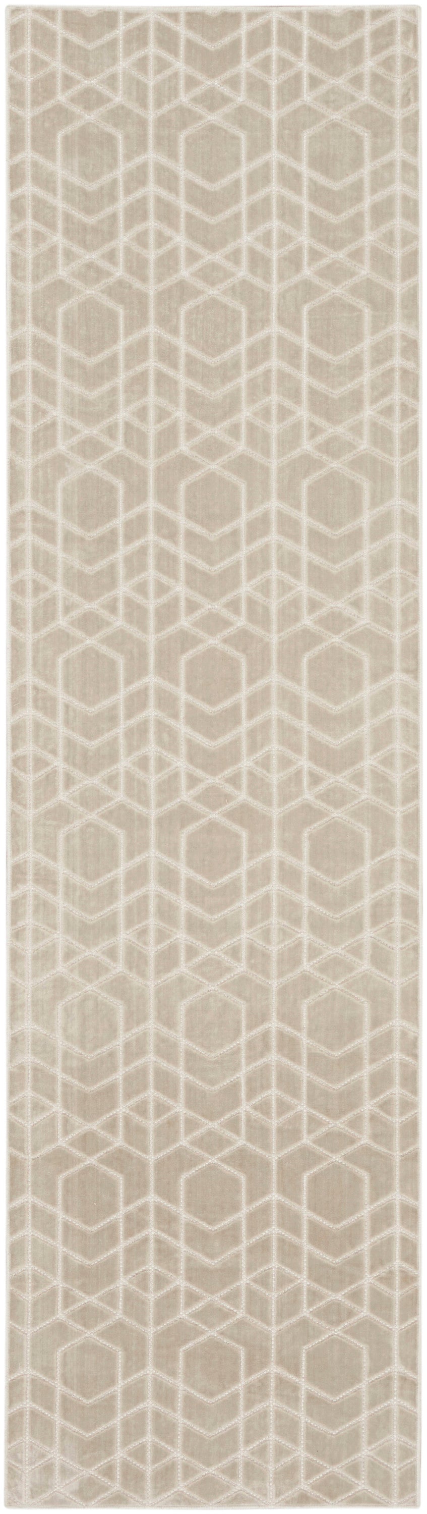 Nourison Home Washable Charm WCH01 Silver Ivory Contemporary Machine Woven Rug