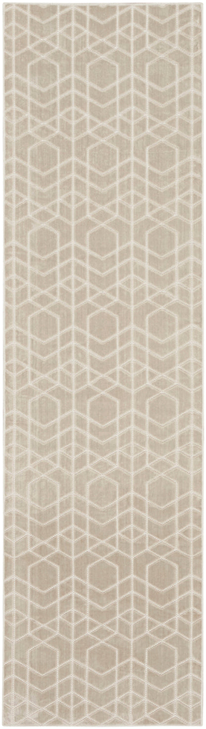 Nourison Home Washable Charm WCH01 Silver Ivory Contemporary Machine Woven Rug