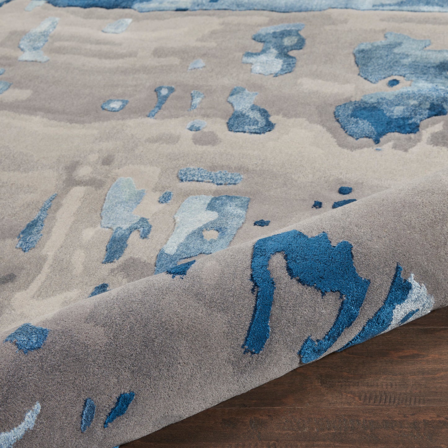 Nourison Home Prismatic  Blue Grey  Contemporary