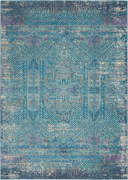 Nourison Home Passion PSN38 Blue Transitional Power-loomed Rugs