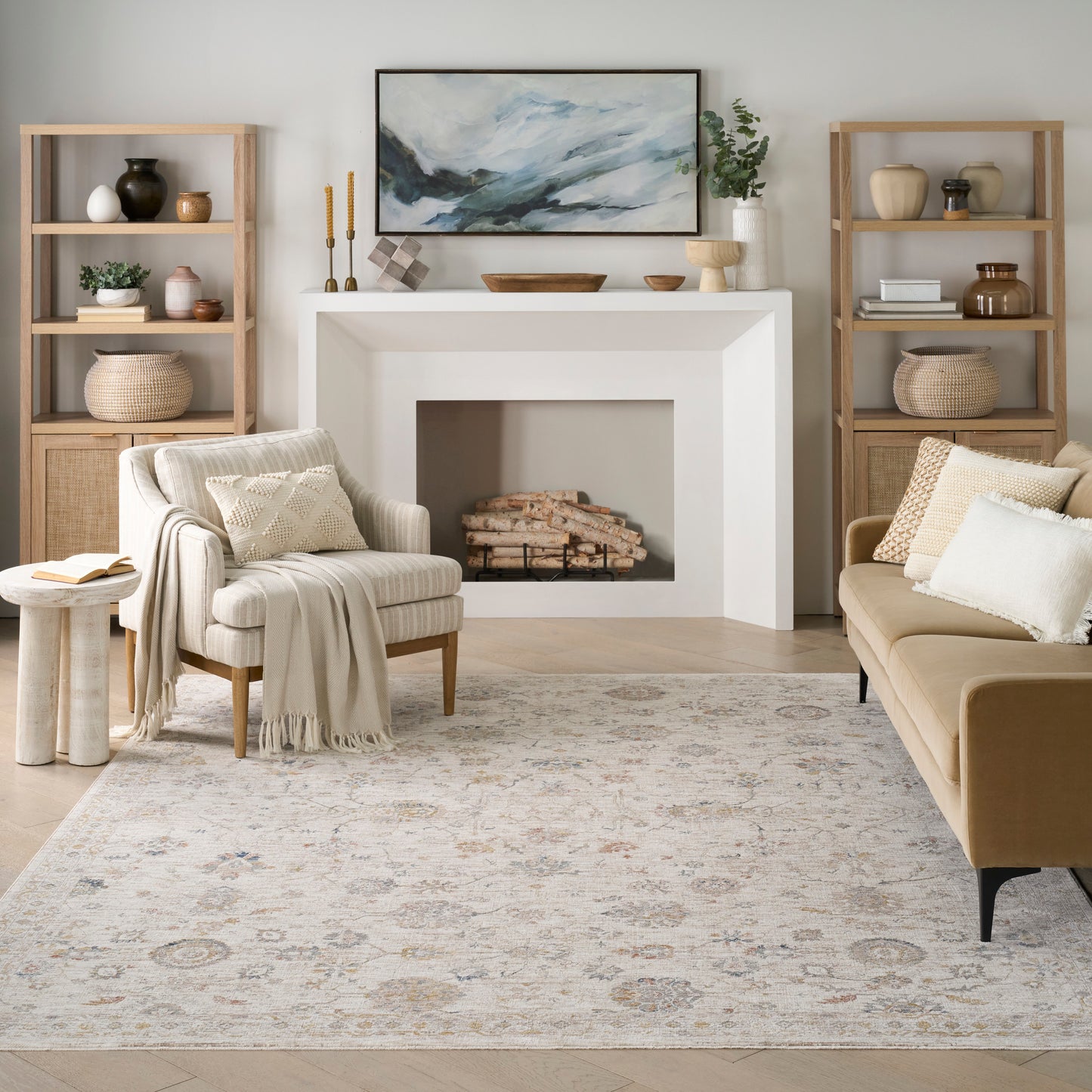 Nourison Home Antique Fusion  Ivory Multicolor  Traditional