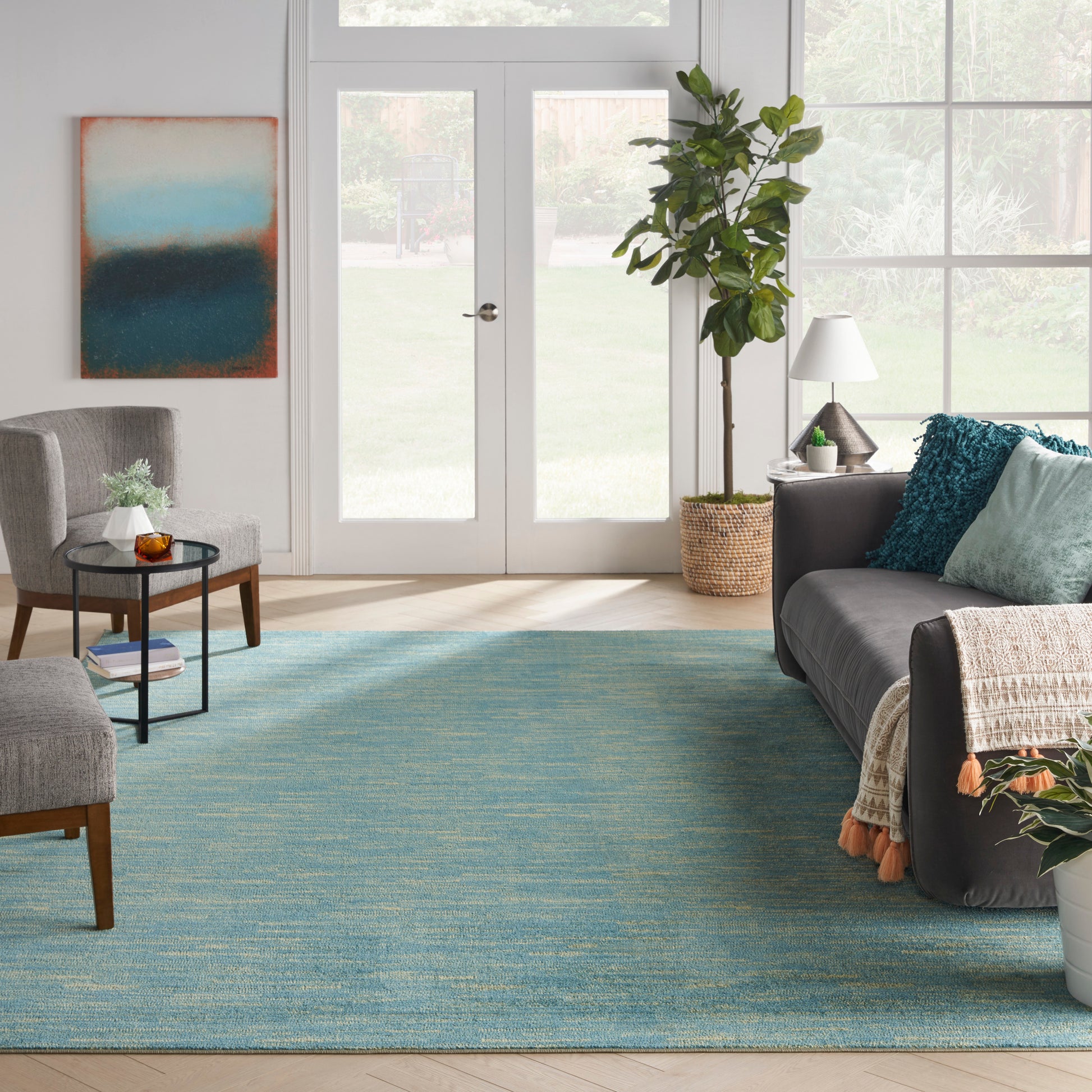 Nourison Home Nourison Essentials  Blue Green  Contemporary