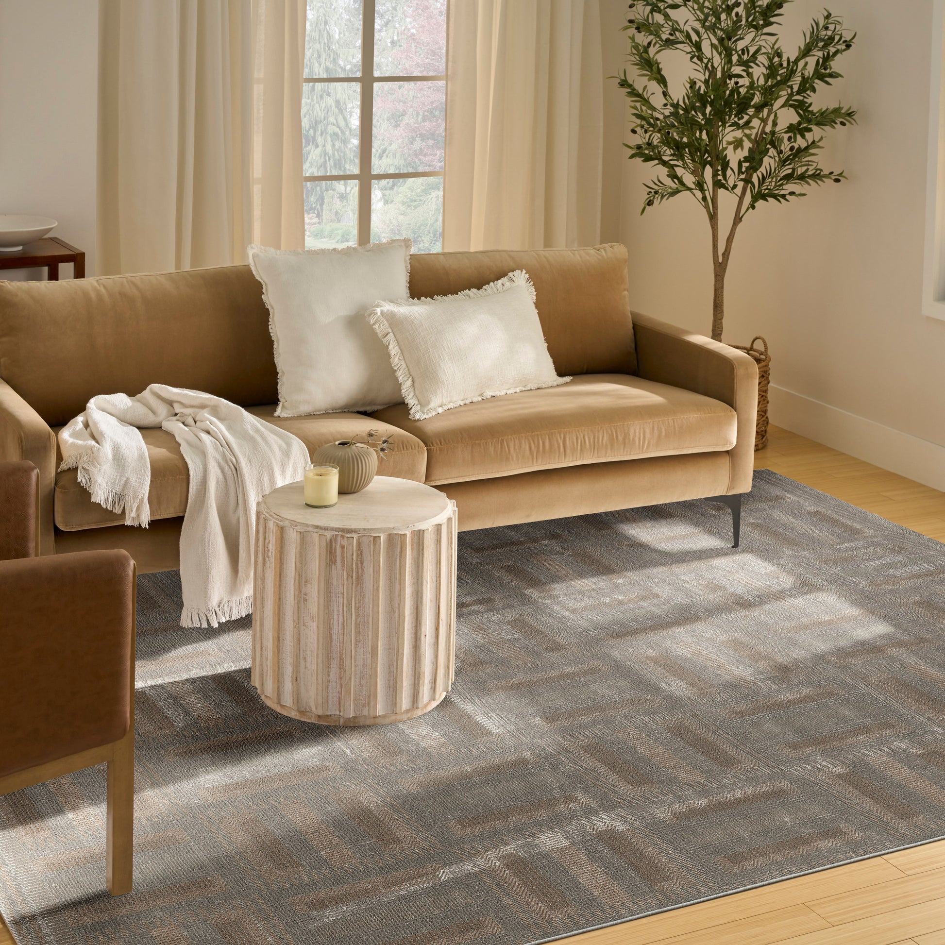 Nourison Home Nordic  Grey Multicolor  Contemporary